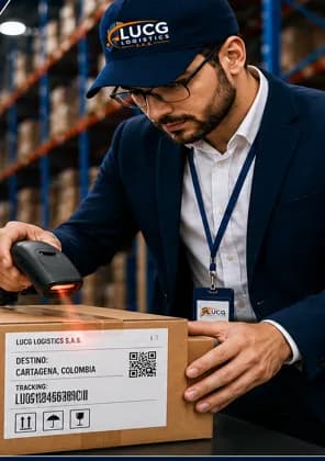 Escaneo de código de barras en una caja LUCG